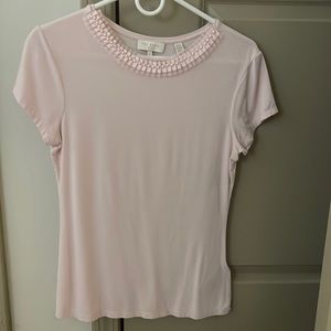 Ted Baker size 2. Top with lace & pearl trim around neckline. Great condition